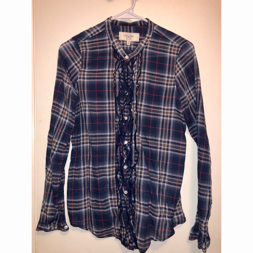 Abercrombie & Fitch Sheer Button Down Long Sleeve
